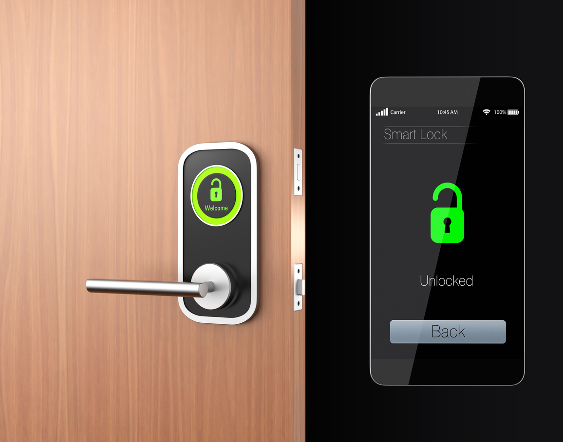 Smart lock concept with clipping path Smart lock concept with clipping path. 3D rendering image in original design.